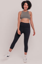 Oasis Capri Leggings - Black-Araa Active